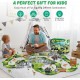 305PCS Dinosaur World Race Car Track Train Sets