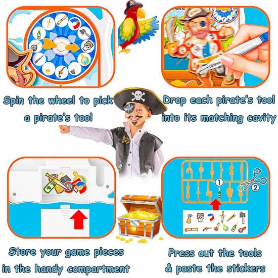 Pirate Arcade Tweezers Board Family Game