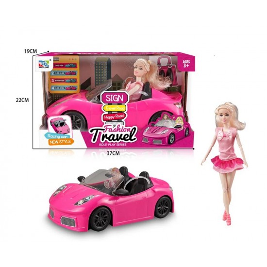 Fashion doll with a car