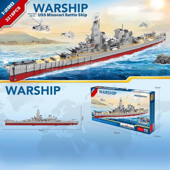 Battleship Building Blocks Set 3216 Pcs