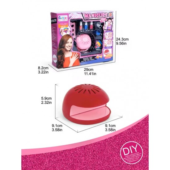 Kids Manicure Kit with Nail Polish and Nail Dryer