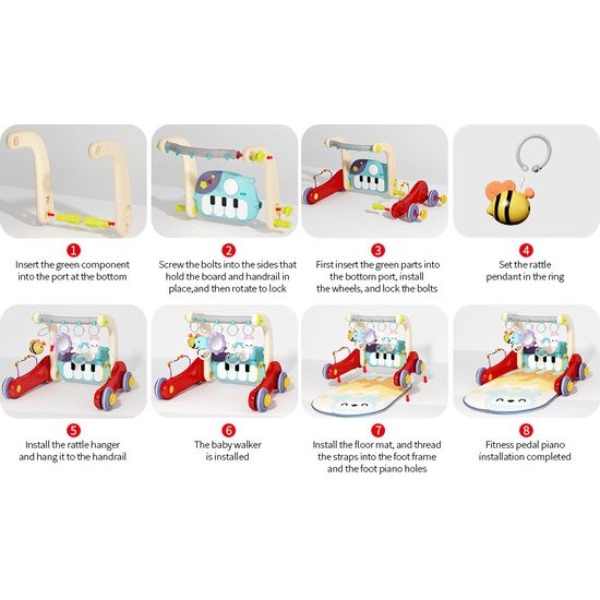 Multifunctional Baby Walker - Baby and Gym - Baby and Fitness Rack