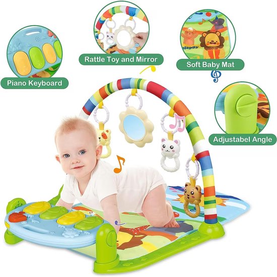 Baby gym - Playmat with toys and piano