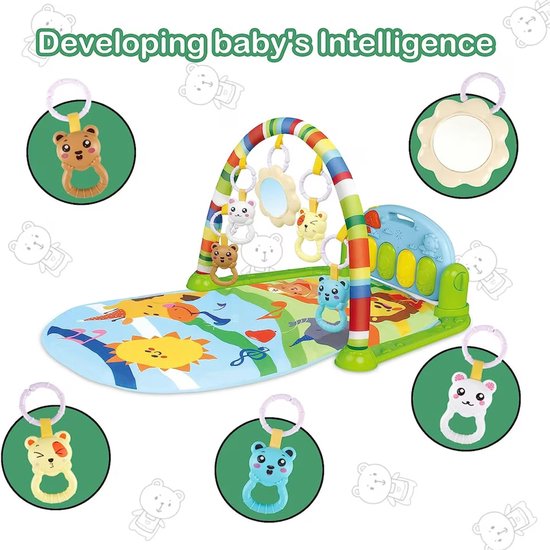 Baby gym - Playmat with toys and piano