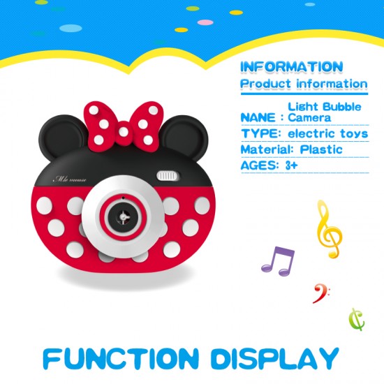 Bubble Camera Machine with Music and Light | Minnie Mouse