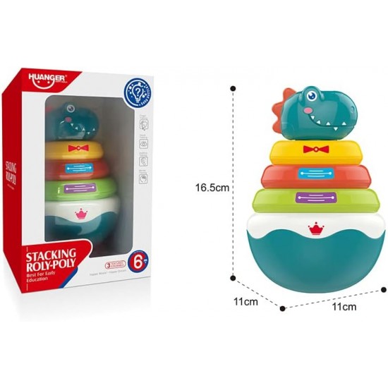 Hunger Stacking Roly-Poly with Dino head shape