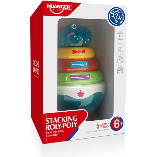 Hunger Stacking Roly-Poly with Dino head shape