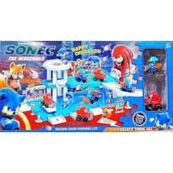 Sonic racing car parking lot play set
