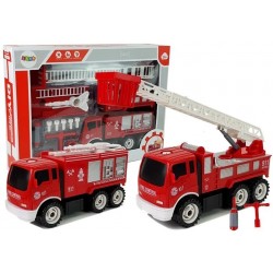 Fire Truck Fire Brigade with Ladder for Turning 2in1