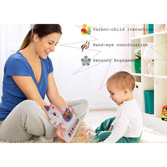 Unicorn Piano Toy for Kids | Flashing Lights, Animal Sounds & Music