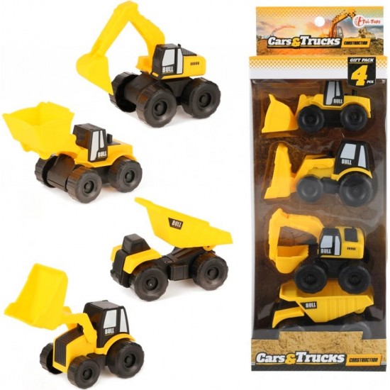 Car construction set 4pcs plastic 