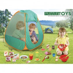 Play Tent with Play Food Supermarket 75pcs