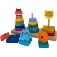 Three Column Tower Wooden Shape Sorter Toy