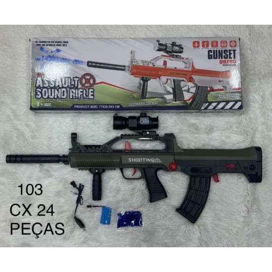 Automatic Battery-Powered Machine Gun with Hydrogel Bullets