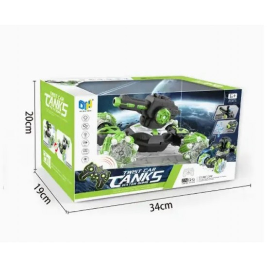 2.4GHz RC Stunt Water Bomb Tank Car with Lights and Music