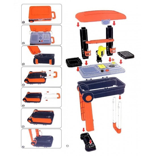 Tool Set with Rolling Trolley Case, 46 Pieces