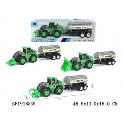 bulldozer with a trailer