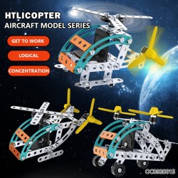 99pcs DIY Assemble Helicopter 3d Metal