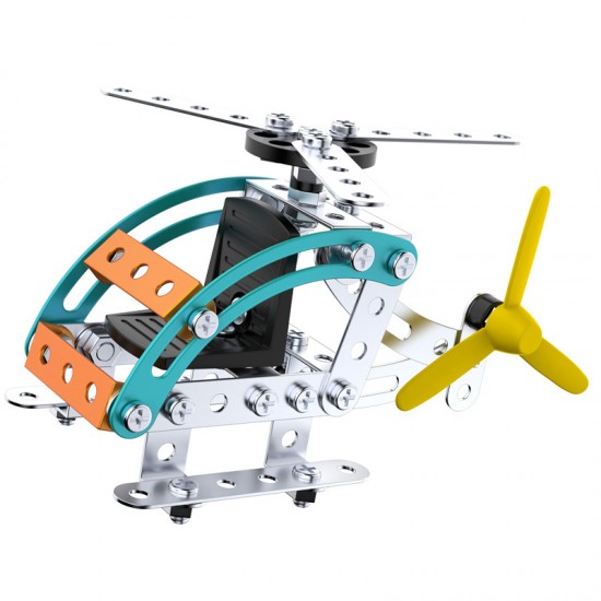 99pcs DIY Assemble Helicopter 3d Metal