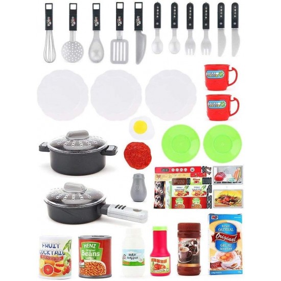 Kitchen Toy for Children with Working Stove Lights and Sounds Oven and Dishwasher Openable Sink and 30 My Little Chef Game Accessories