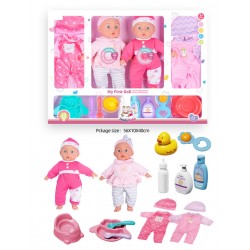 2PCS Baby Dolls With 2 Clothes Doll