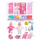2PCS Baby Dolls With 2 Clothes Doll