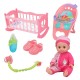Doll Set With Crib