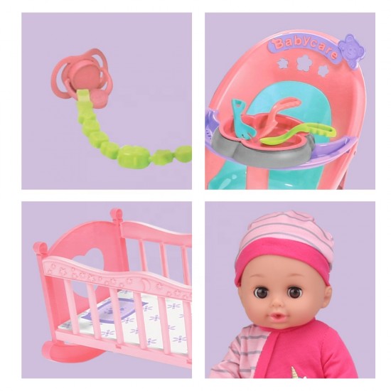 Doll Set With Crib