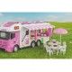 Toy Trailer Food Truck Camping with Accessories, Lights, and Sound - Pink