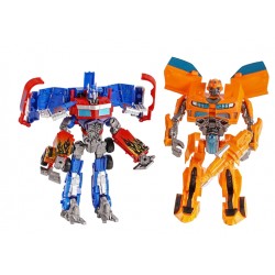 Set of transformers robots Optimus and Bumblebee with Optimus mask