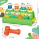 Montessori Baby Pop Up Toys with Buttons & Hammer, Sensory Fine Motor Skills Toy for Boy Girl
