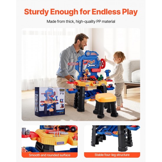 Tool Bench with Realistic Tools and Electric Drill