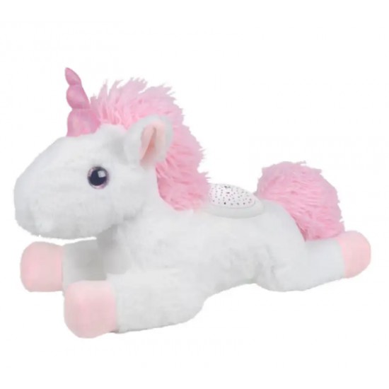 Plush Unicorn Sleepy Cuddly Projector Sound White
