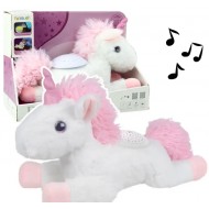 Plush Unicorn Sleepy Cuddly Projector Sound White