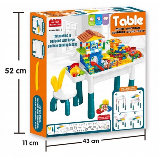 Table with Blocks and Chair