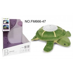 Turtle Comforter with Sound & Rotating Projector Lights for Baby's Sleep