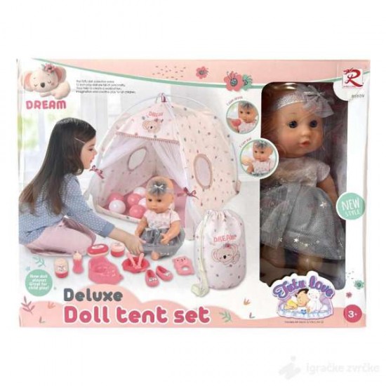 Baby doll with tent and balls 15 in 1 Deluxe