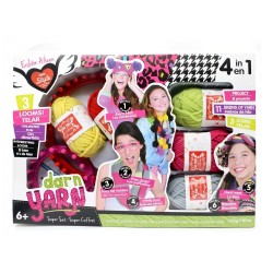 Multicolor Knitting Kit with Yarn for Scarves and Hats