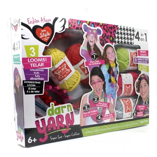 Multicolor Knitting Kit with Yarn for Scarves and Hats