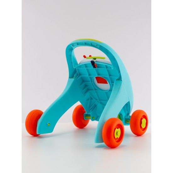 Baby walker, ride-on stroller for toddlers with a music panel