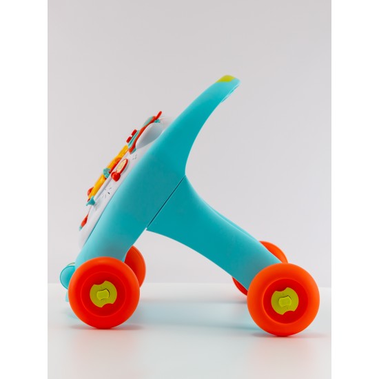 Baby walker, ride-on stroller for toddlers with a music panel