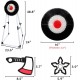 Axe Throwing Game Set with Target 3 Axes and 3 Throwing Stars Indoor & Outdoor 