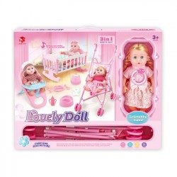 Doll with stroller
