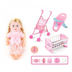 Doll with stroller