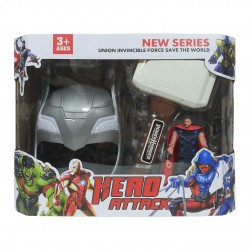 Superheroes - set with helmet and hammer