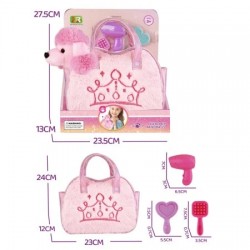 Plush house in a case with a crown