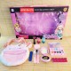Makeup Powder Box + Lipstick + Nail Polish + Comb + Pony Horn Fabric Bag - TP