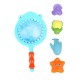 5pcs A Set Baby Fishing Shark Floating Discoloration Toy