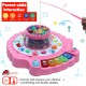 Plastic Fish-Catching Game with Piano, 26 Pieces Fishes, 2 Rotary Ponds and 4 Pods with Music and Light Function