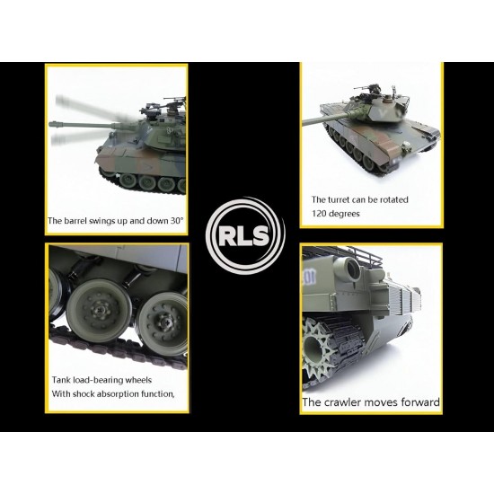 Remote Control Tank RC US M1A2 1:18 Scale Military Combat Tank